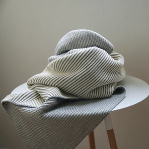 koko's nest | LINE grey | 100% Organic Cotton | knit baby blanket | made in usa