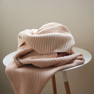 koko's nest | LINE Rose | 100% Organic Cotton | knit baby blanket | made in usa
