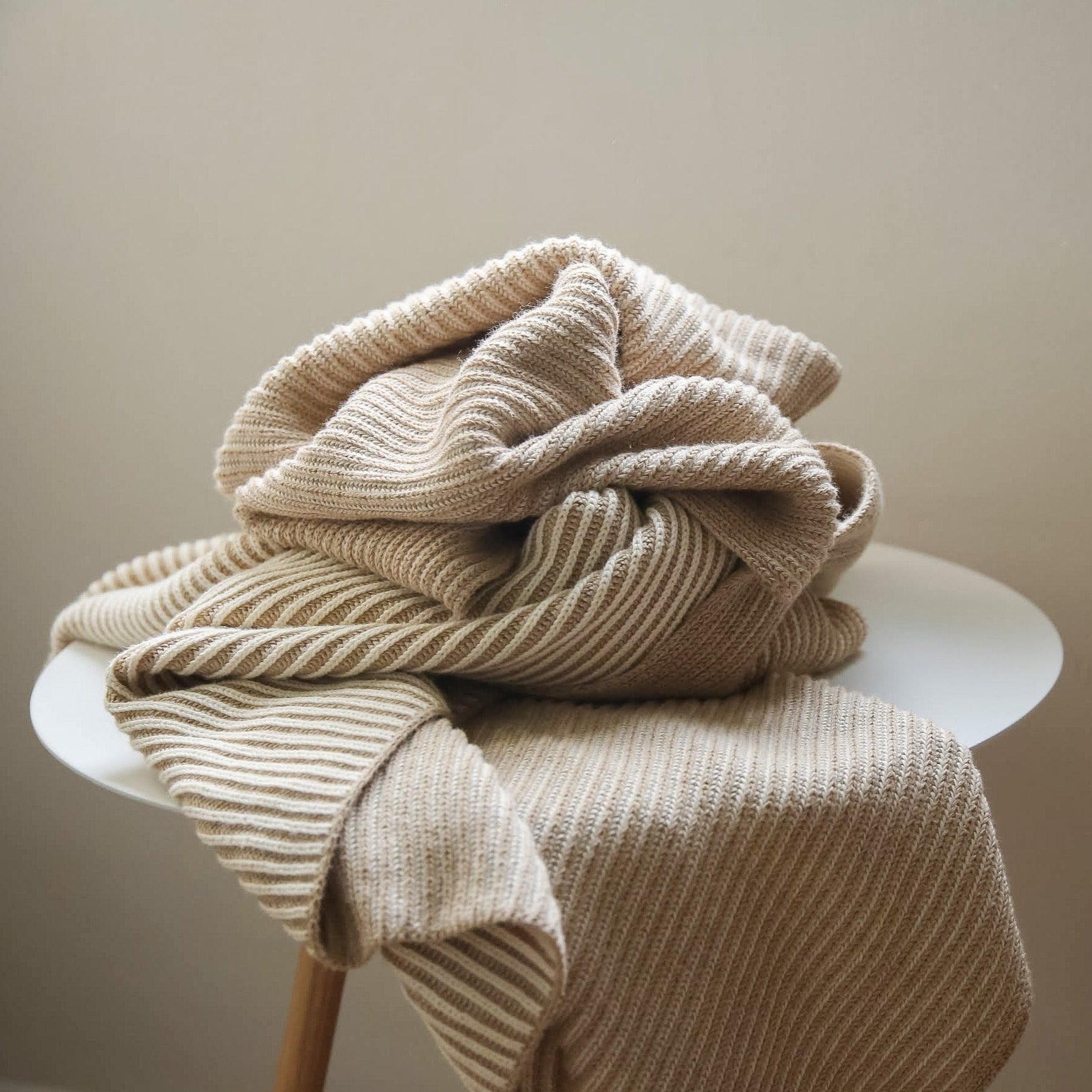 koko's nest | LINE Sand | 100% Organic Cotton | knit baby blanket | made in usa